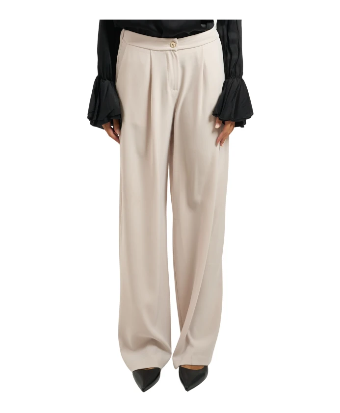 

Бежевые брюки-чинос со складками Yes Zee, бежевый