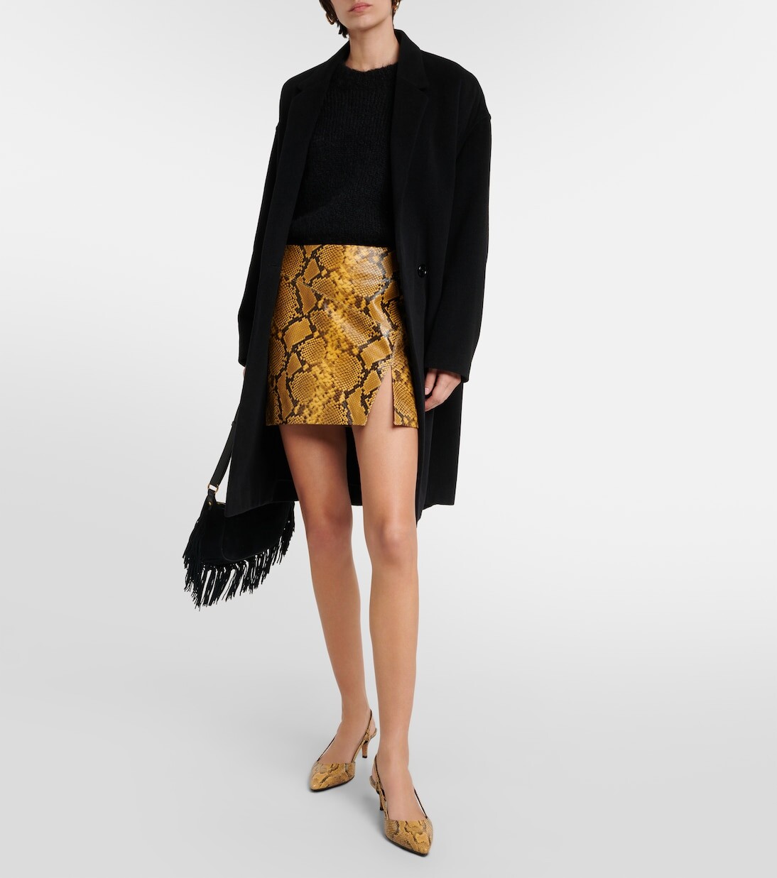 Мини-юбка blair со змеиным эффектом Isabel Marant, нейтральный — фото 2