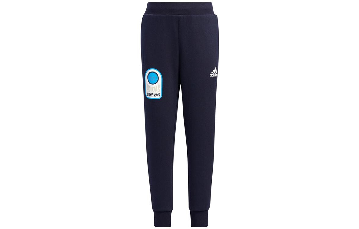 

Детские трикотажные спортивные штаны Adidas, темно-синий