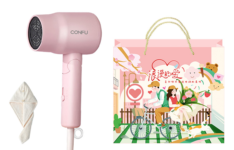 

Фен для волос Confu, Pink (with Valentine's Day goodie bag + hair dryer hat)