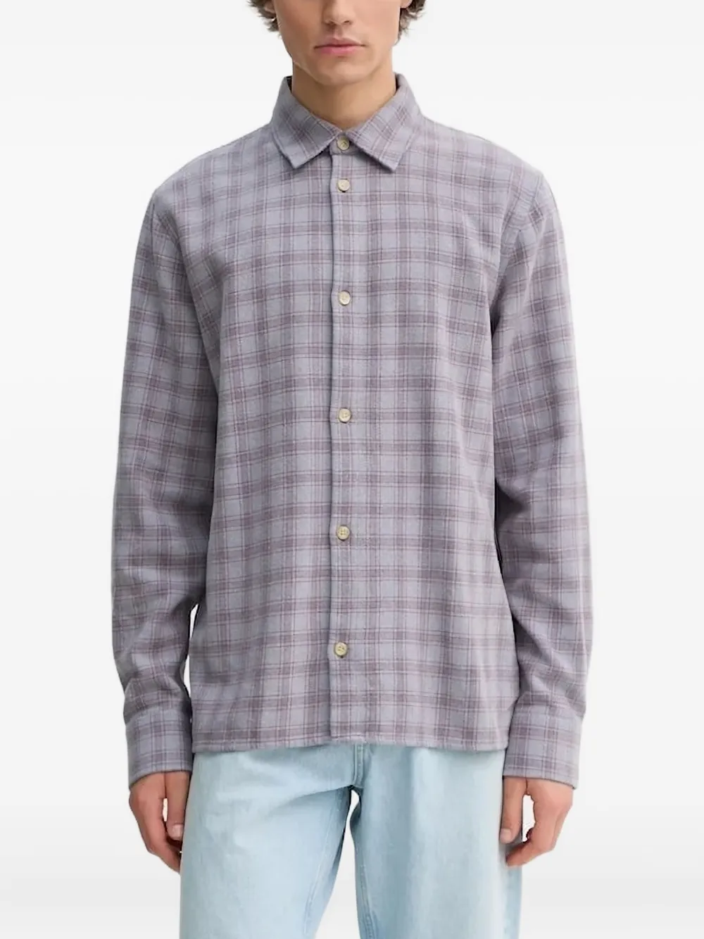 

Клетчатая рубашка на пуговицах Won Hundred, фиолетовый