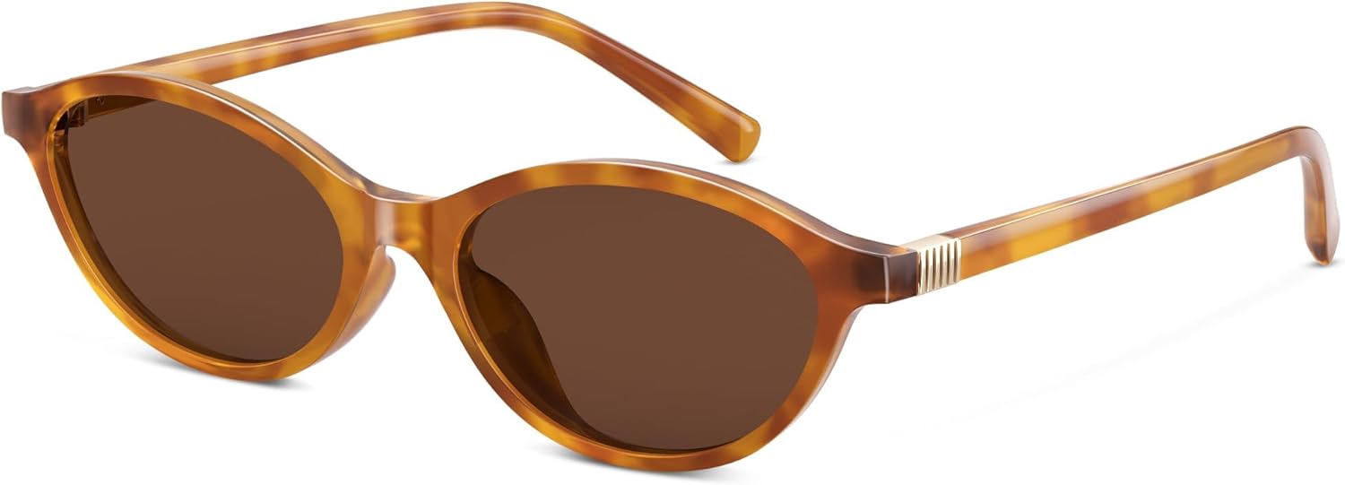 

Ретро поляризованные солнцезащитные очки для женщин и мужчин - модные солнцезащитные очки с защитой от УФ-излучения, легкие, в винтажном стиле ELITERA, 04-1pack-yellowleopard Frame Frame Tea Lens