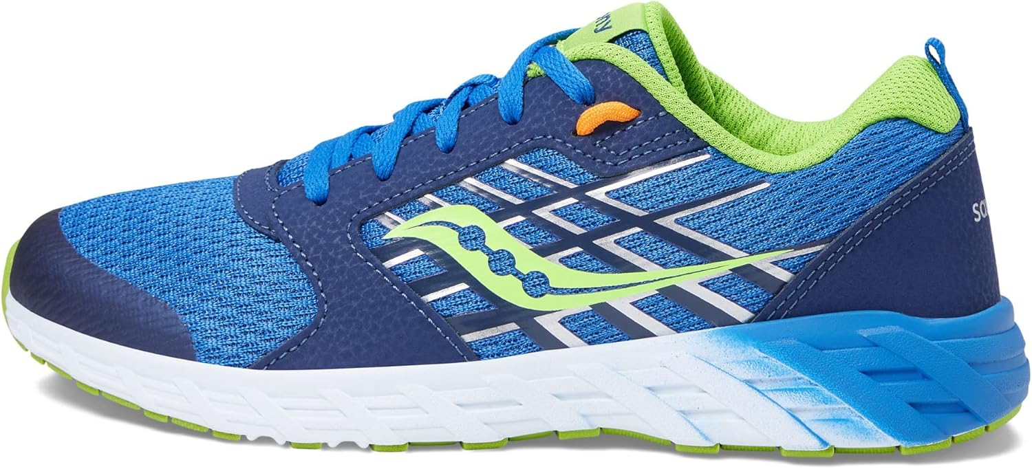Детские кроссовки Saucony Wind 2.0 (унисекс), синий/зеленый — фото 4