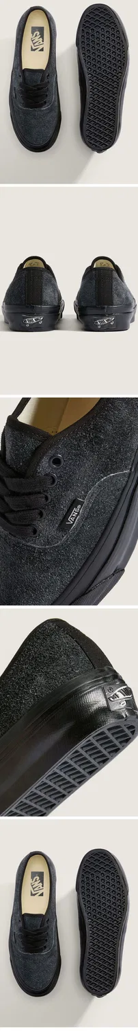 Мужские кроссовки Authentic 44 LX из длинноворсовой замши чёрного цвета от Vans — фото 3