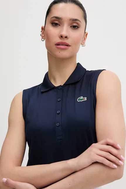 Топ Lacoste Синий с воротником — фото 4