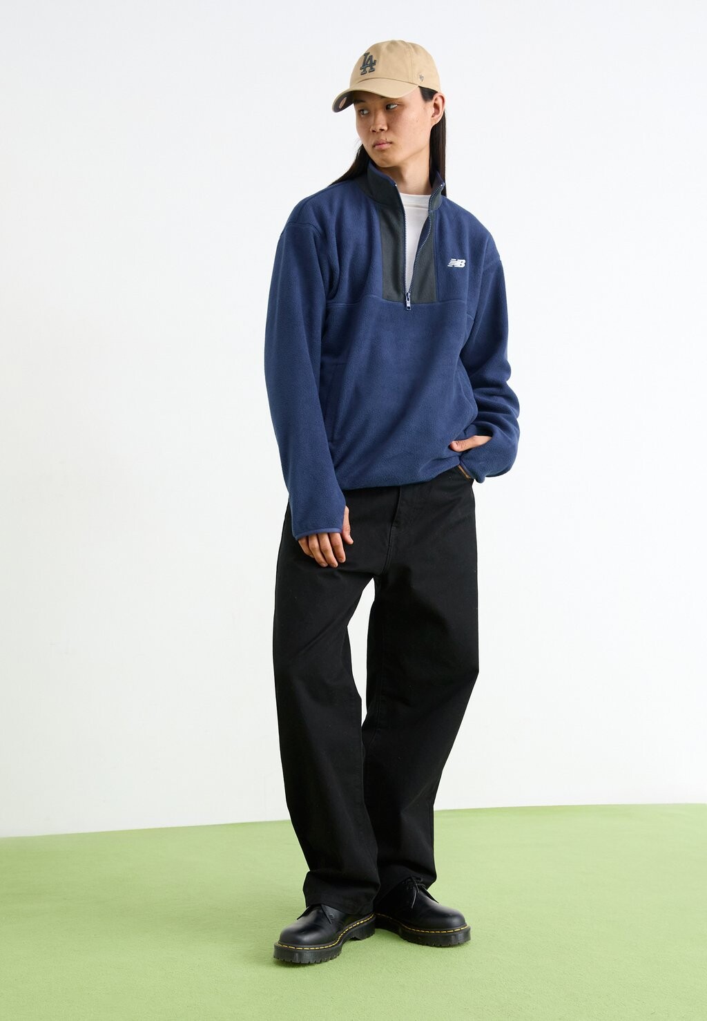 

Флисовый джемпер 1/2 ZIP New Balance, синий
