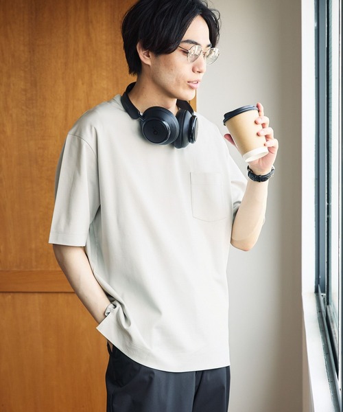 

Футболка с коротким рукавом, свободный крой, Rich Clean GLOBAL WORK, светло-серый