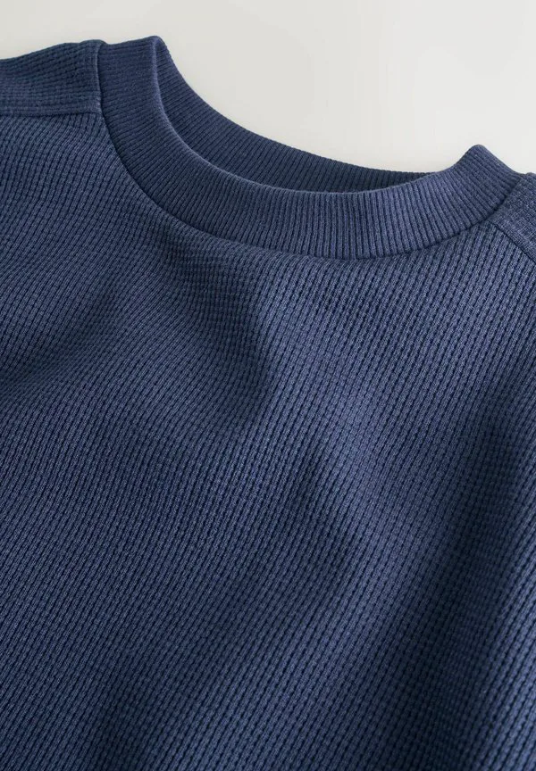 Спортивные штаны с коротким рукавом и текстурированной поверхностью Next, Navy Blue — фото 3