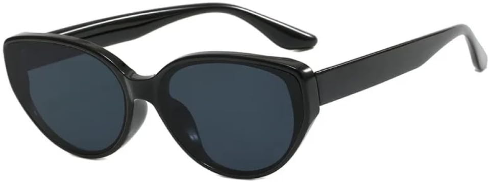 

Солнцезащитные очки для женщин и мужчин, винтажные солнцезащитные очки для женщин, уникальные очки с плоской верхней частью, защита от УФ-излучения UV400 WNCKSQ, Black Black