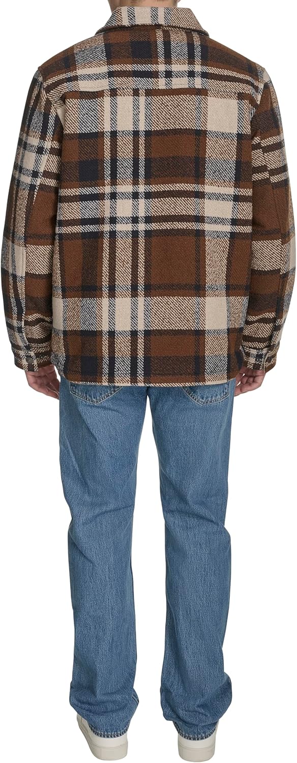 Мужская куртка Levi's Depot из шерстяной смеси, Caramel Multi Plaid — фото 2