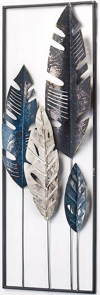 

Металлическая картина Kobolo LEAFS, серый