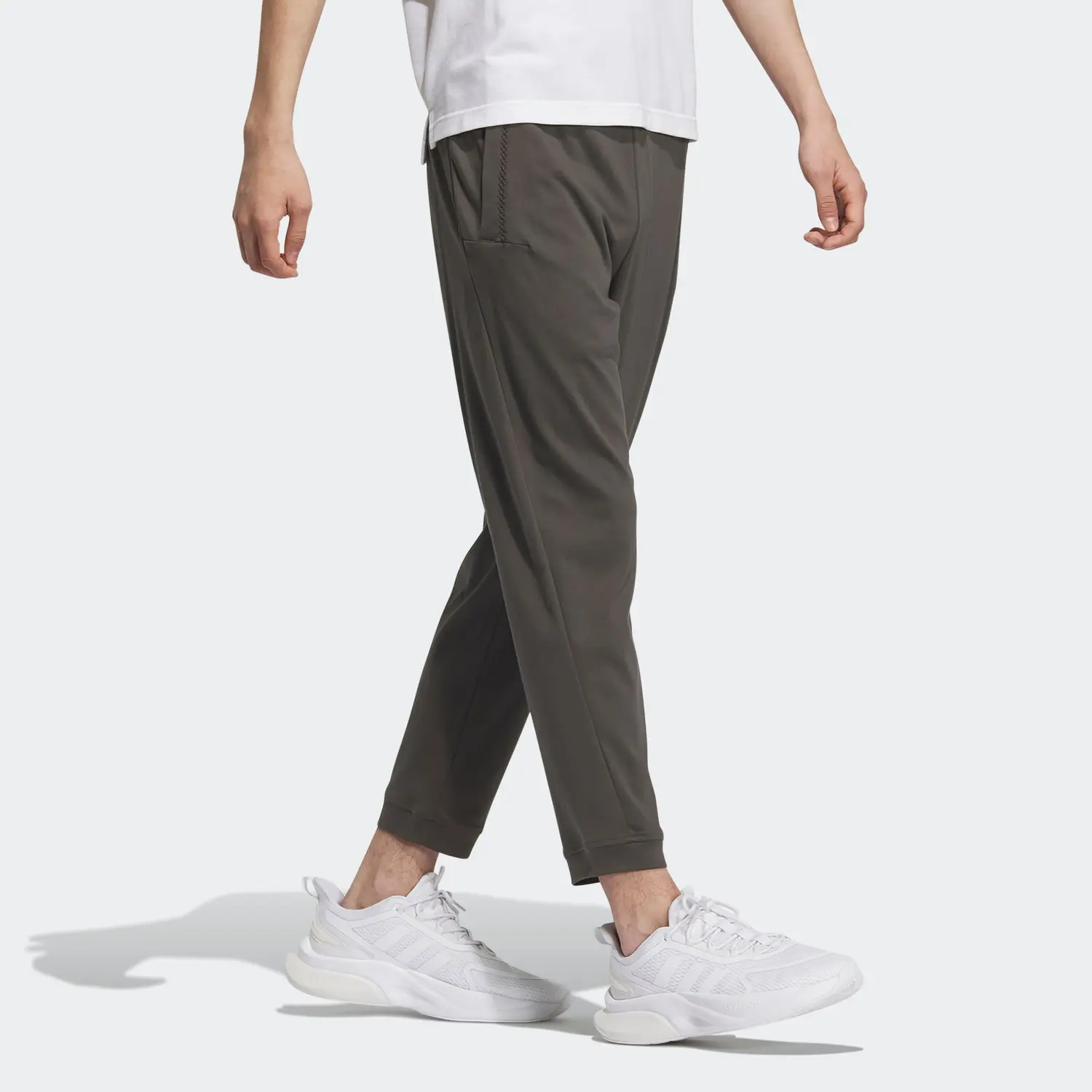 Трикотажные спортивные штаны мужские Stone Gray Adidas, серый — фото 4