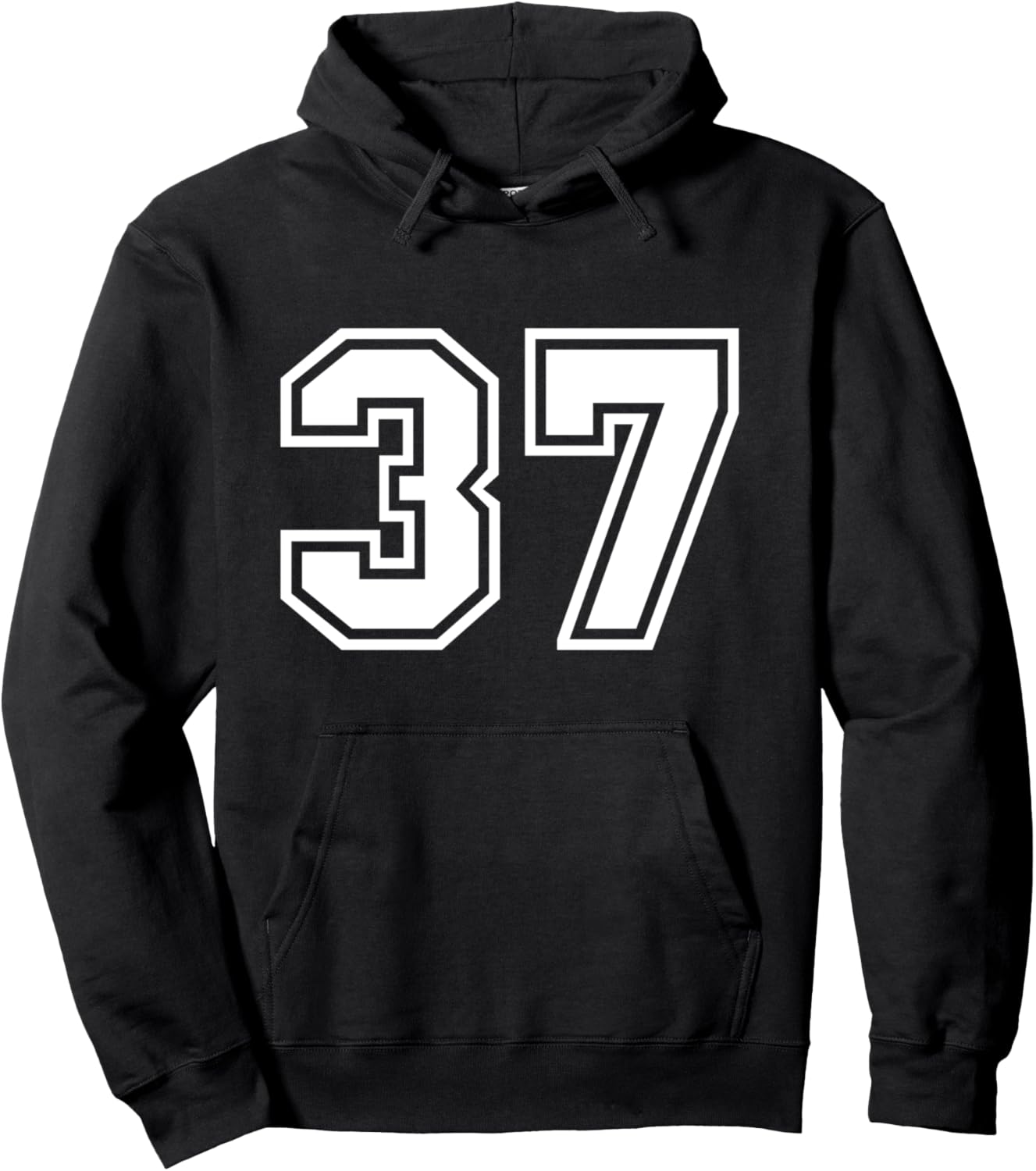 

Толстовка с номером #37, спортивный подарок, худи Team Jersey Number Company, черный