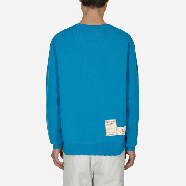 Толстовка Air Jordan x union Crossover SS22 Logo Solid Color Sleeve Sports Round Neck Asia Edition Blue, синий — фото 4