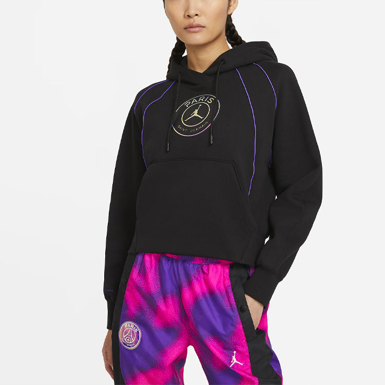 (WMNS) Air Jordan Paris Saint-Germain Loose Hoodie Black — фото 4