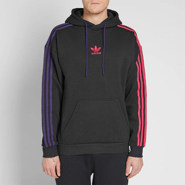 Толстовка Men's adidas originals 3 Stripe Hoody Black, черный — фото 4
