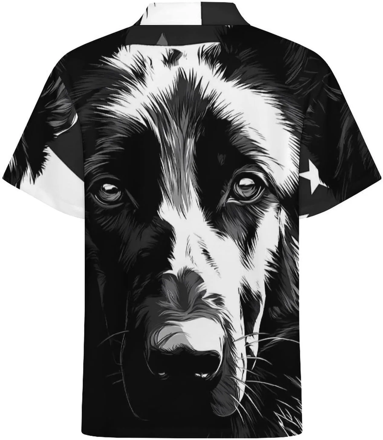 Мужская футболка-поло с принтом German Shepherd US Flag, короткий рукав, на молнии, с карманом — фото 4
