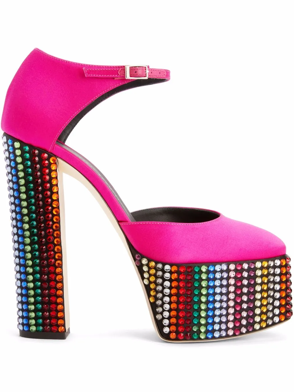 Босоножки Bebe Strass на платформе Giuseppe Zanotti, розовый