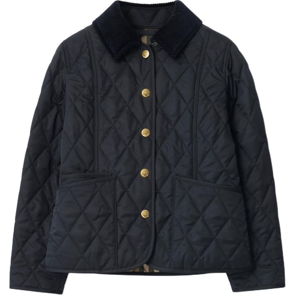 Детская утепленная куртка Lapel Moderate Burberry, marine синий — фото 3