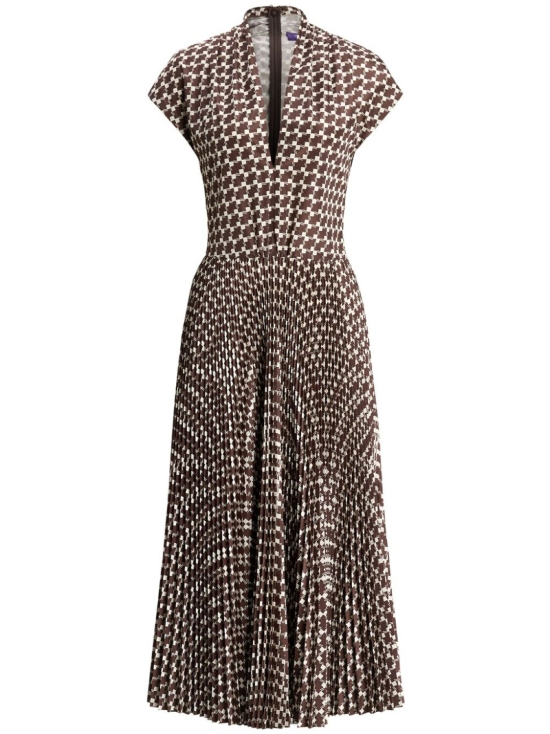 

Платье с короткими рукавами и узором Ralph Lauren Collection, коричневый