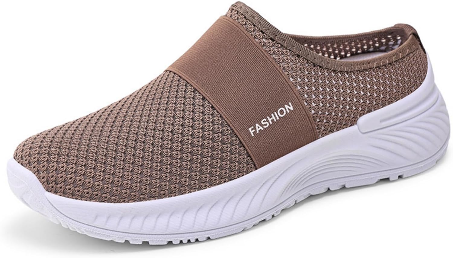 

Женские сабо мюли, слипоны, плетеные дышащие прогулочные туфли, легкие без задника, с закрытым носком, удобные для дома и улицы, на платформе, противоскользящие домашние тапочки Wabkderpu, коричневый