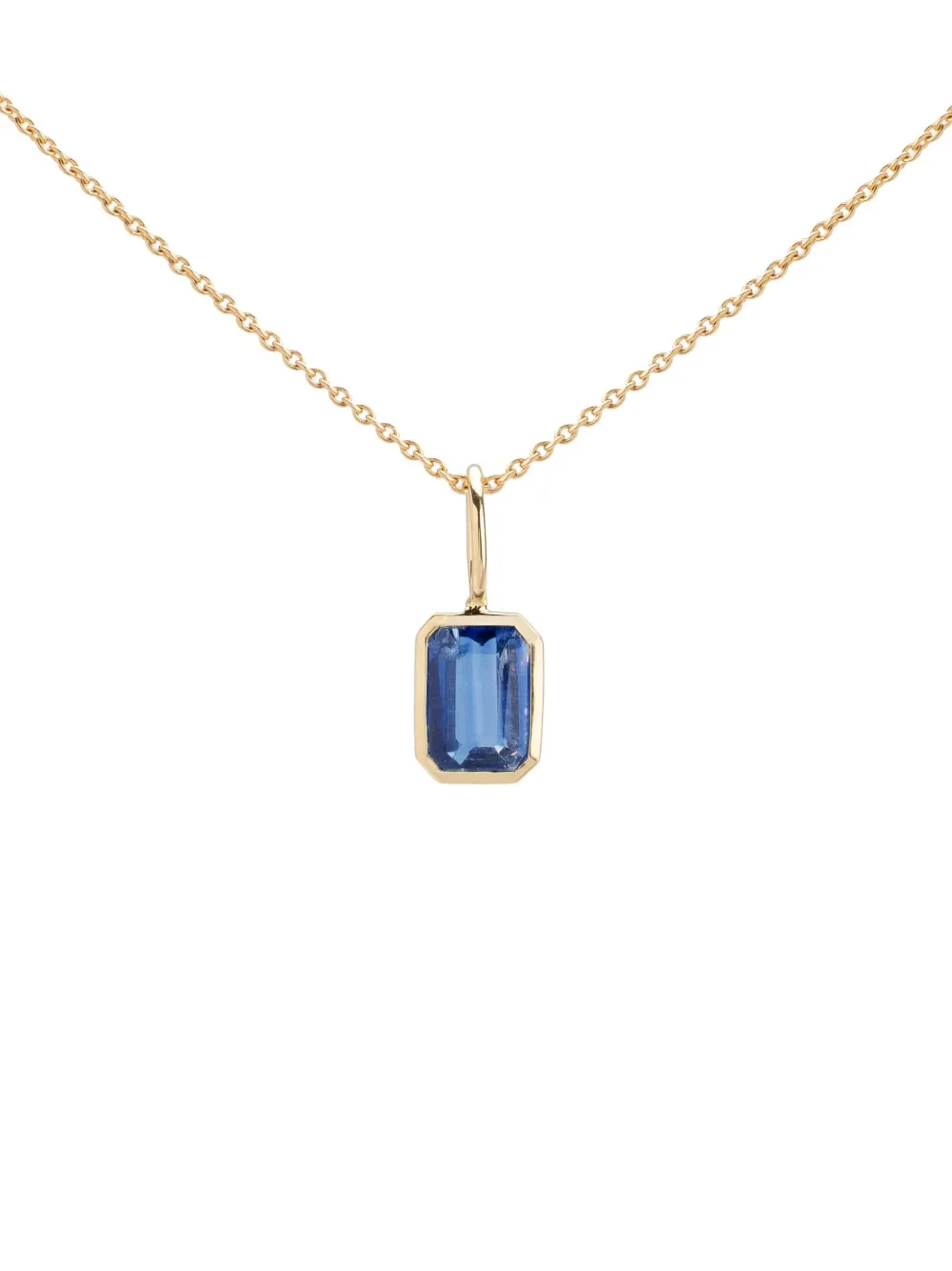 

18K yellow gold Dancing Drop kyanite pendant We by WHITEbIRD, синий