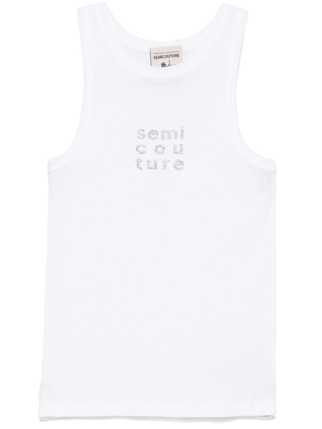 

Semicouture топ с логотипом, белый
