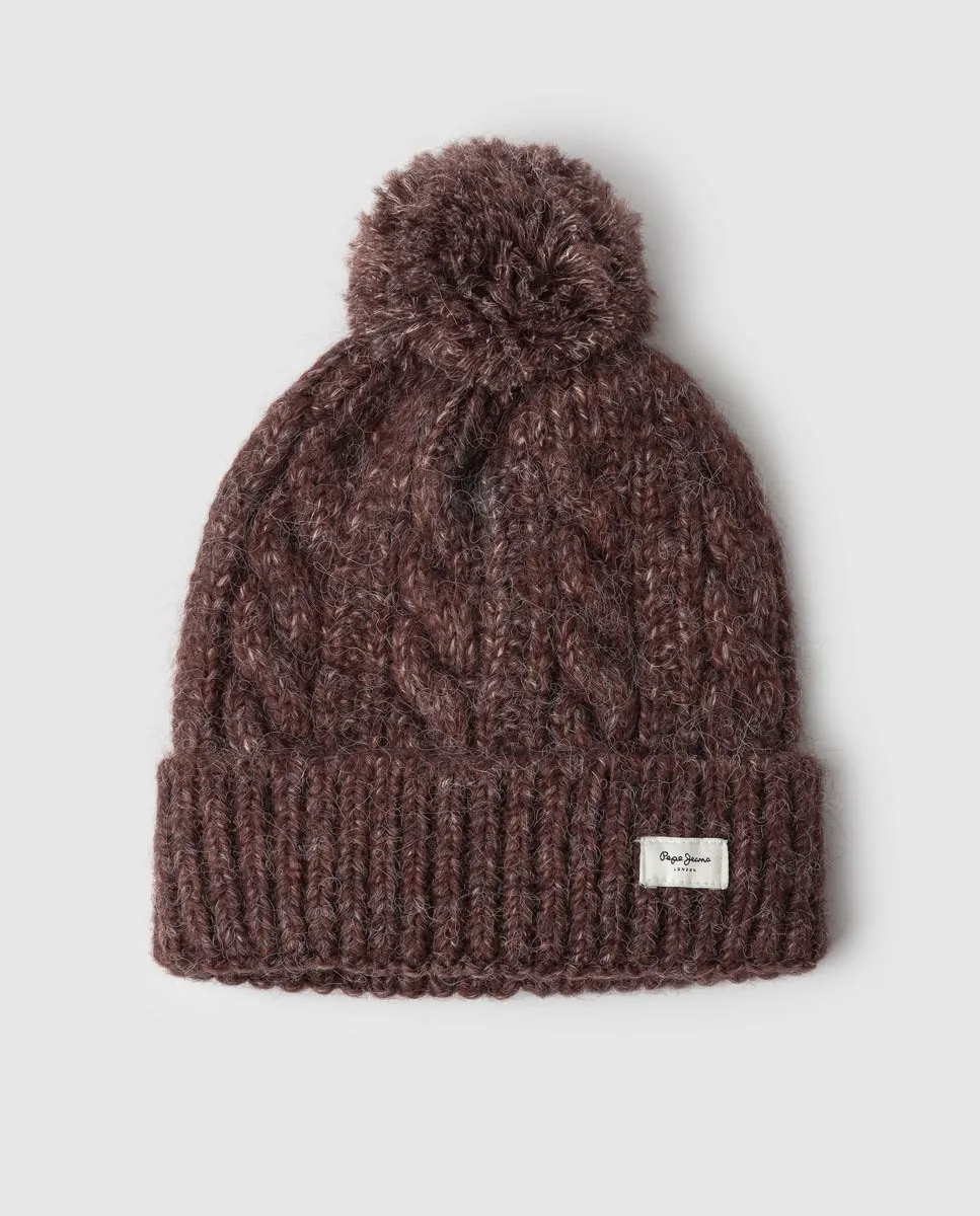 

Женская вязаная шапка с косами Pepe Jeans, красный