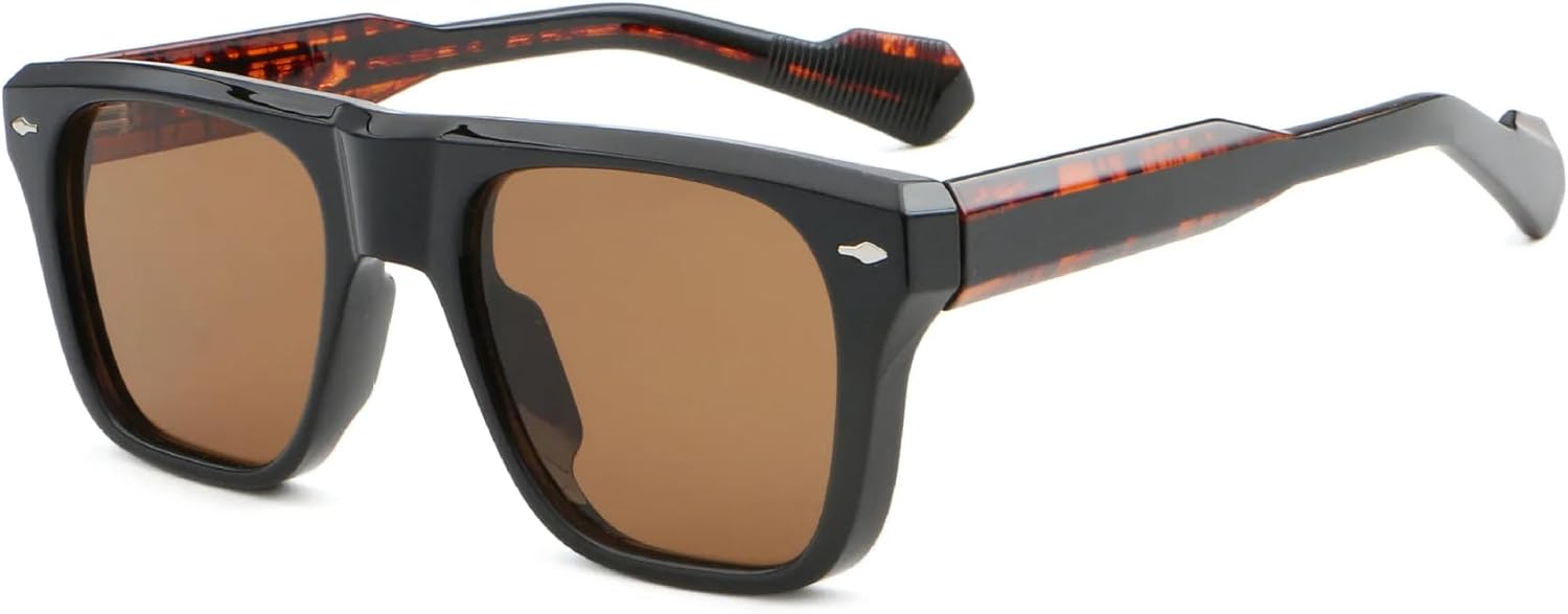 

Большие солнцезащитные очки в винтажном панк-стиле, роскошные, для женщин и мужчин, для активного отдыха, вождения, популярные, классические, с заклепками VVTWSSW, Black Tea