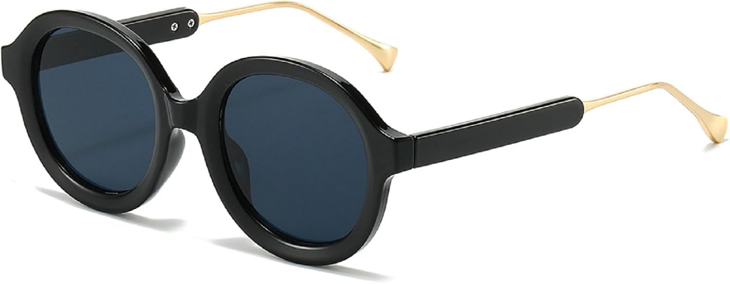 

Ретро женские круглые солнцезащитные очки, модные градиентные очки с защитой от УФ-излучения UV400, мужские панк-солнцезащитные очки коричневого и зеленого цвета mincl, Black