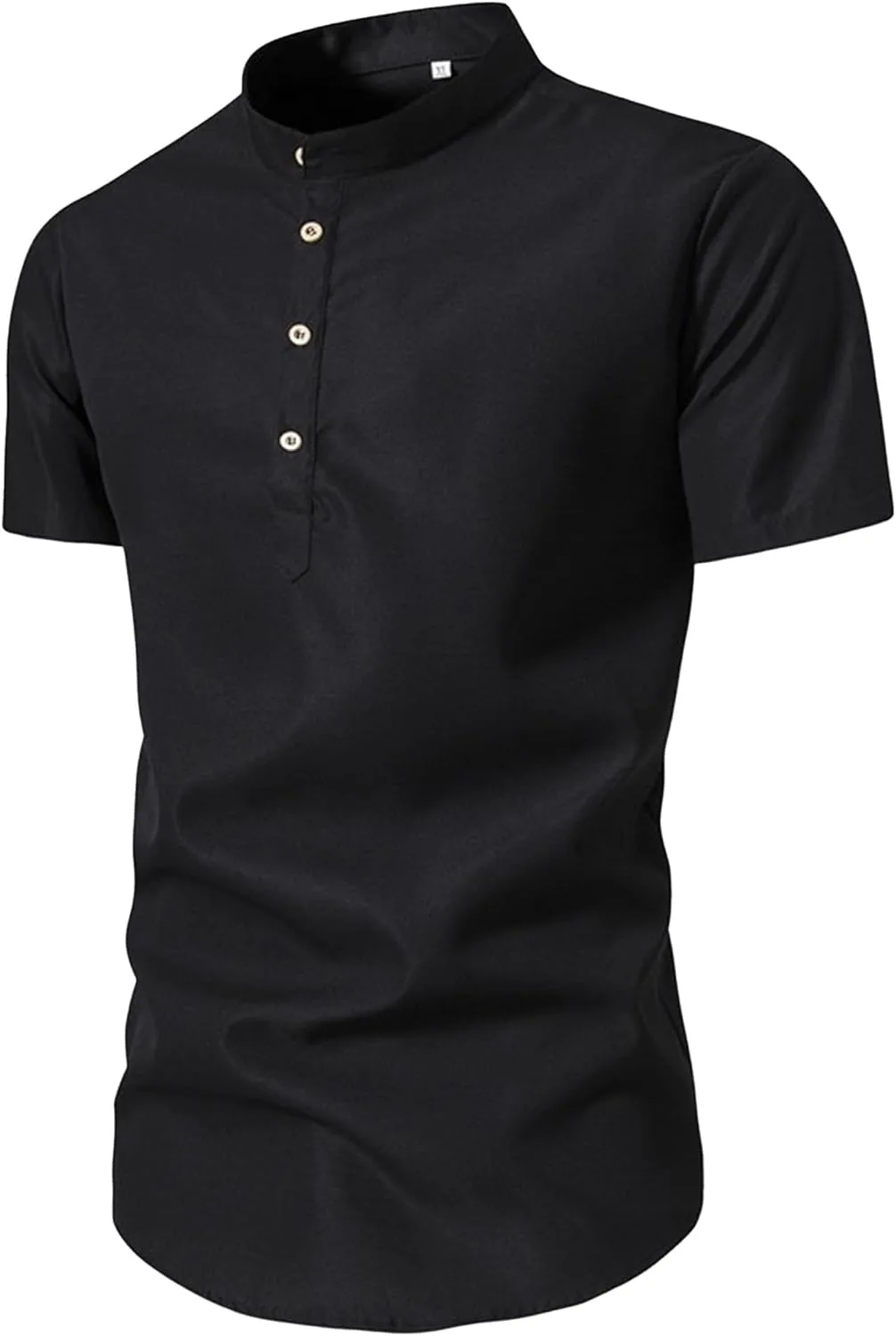 

Мужская футболка с воротником-стойкой, летняя, винтажная Aosufei