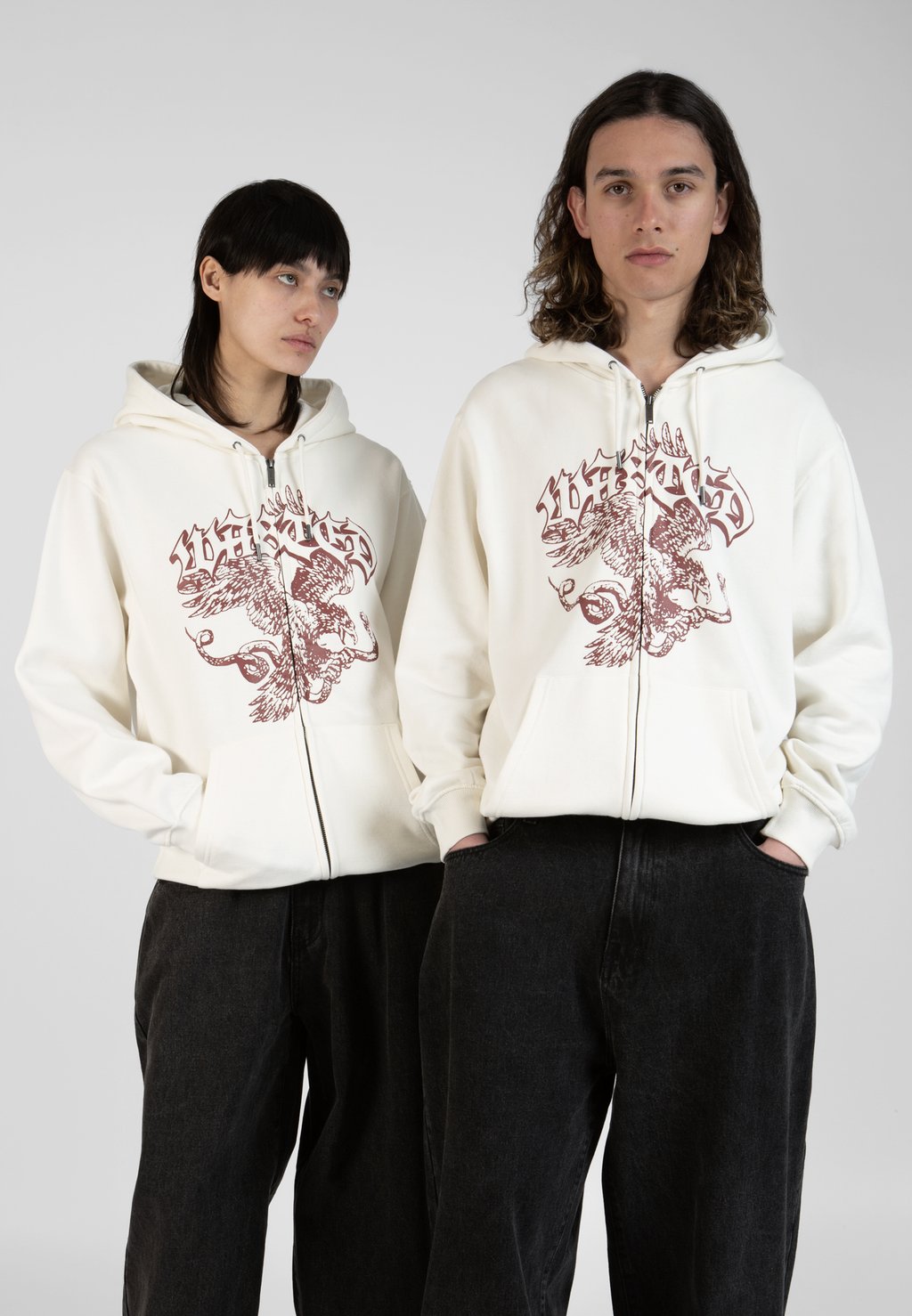 

Толстовка на молнии ZIP HOODIE UNISEX Wasted Paris, кремовый