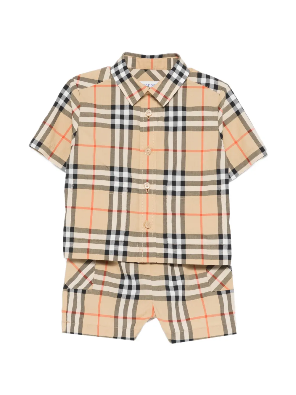 

Детский спортивный костюм Burberry Kids, бежевый