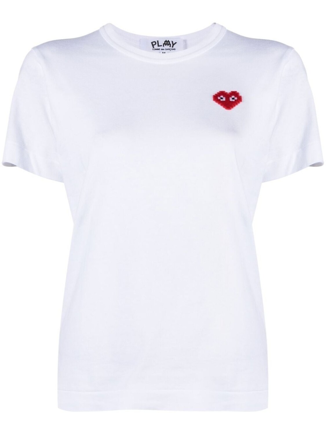 

Comme Des Garçons Play футболка с вышитым логотипом, белый