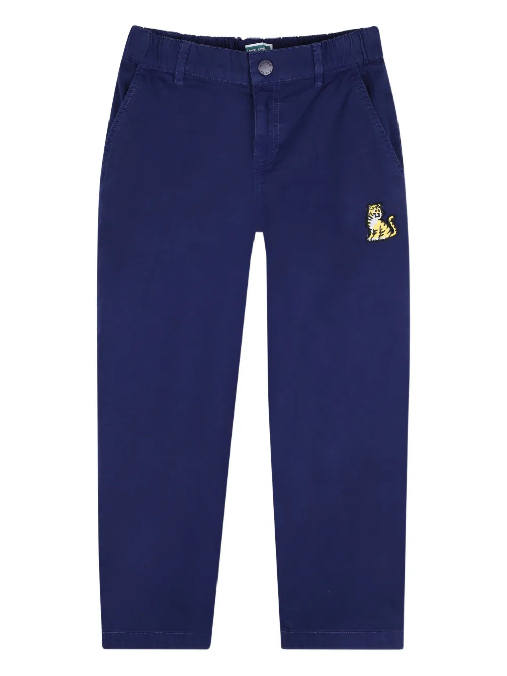 

Брюки с нашивкой в виде тигра Kenzo Kids, синий