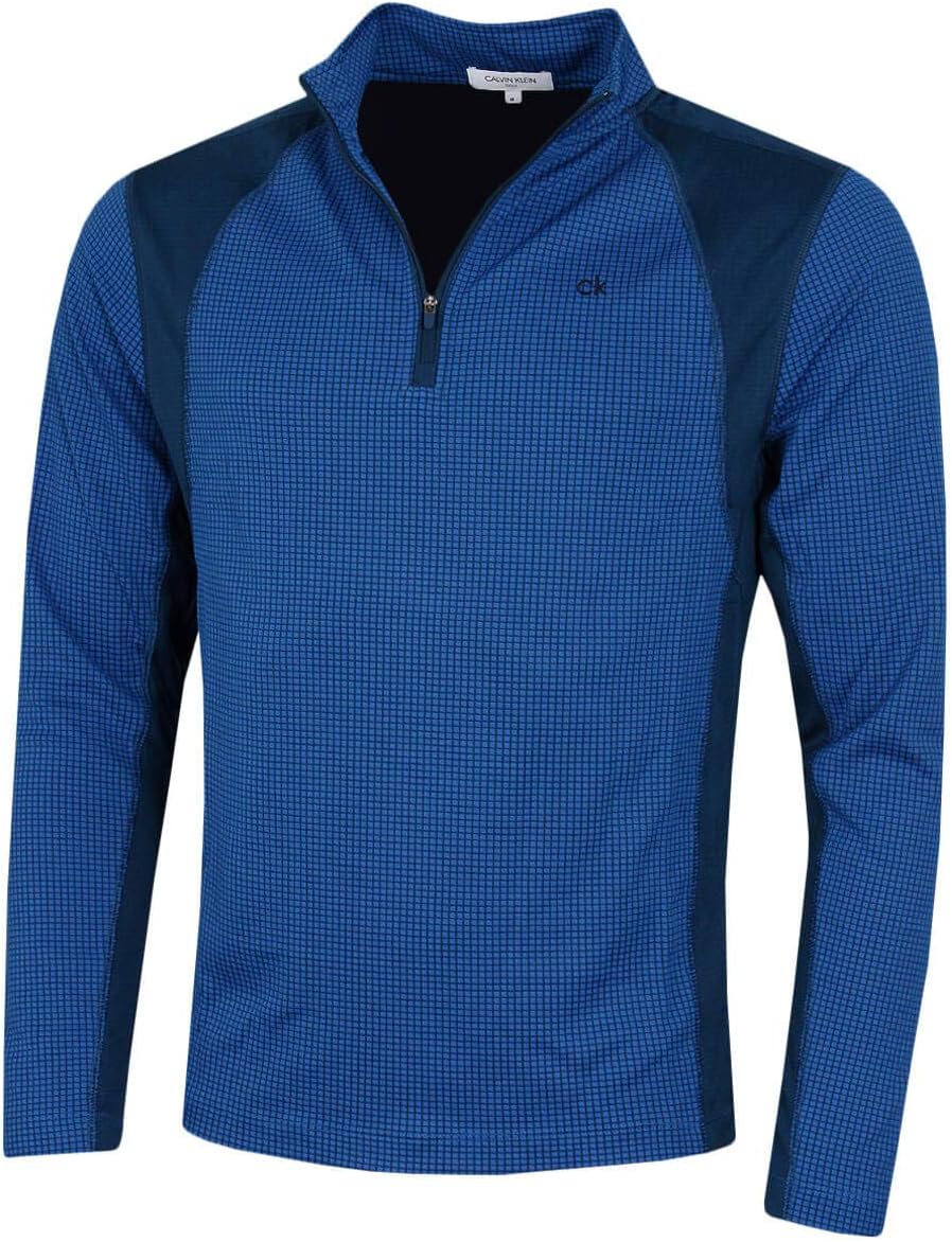 

Мужской базовый слой Calvin Klein Micro Grid CK с застежкой-молнией 1/2, Ocean Blue/Navy