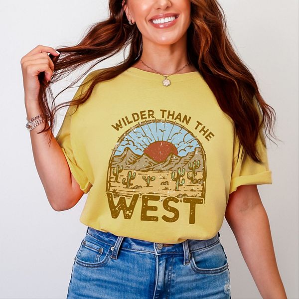 

Футболка Wilder than the west garment dyed Simply Sage Market, Mustard