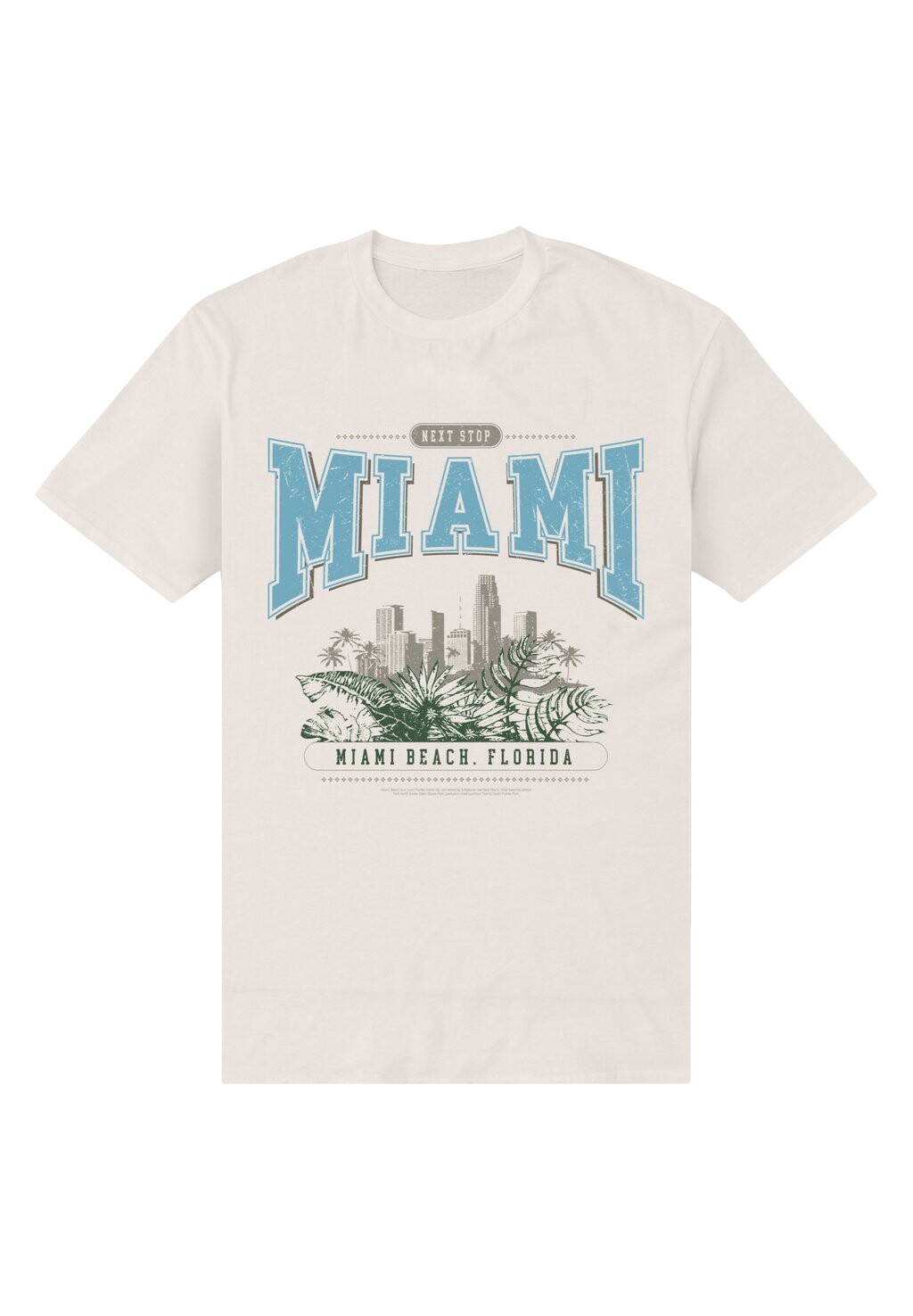 

Футболка с принтом NEXT STOP MIAMI Henry Tiger, бежевый