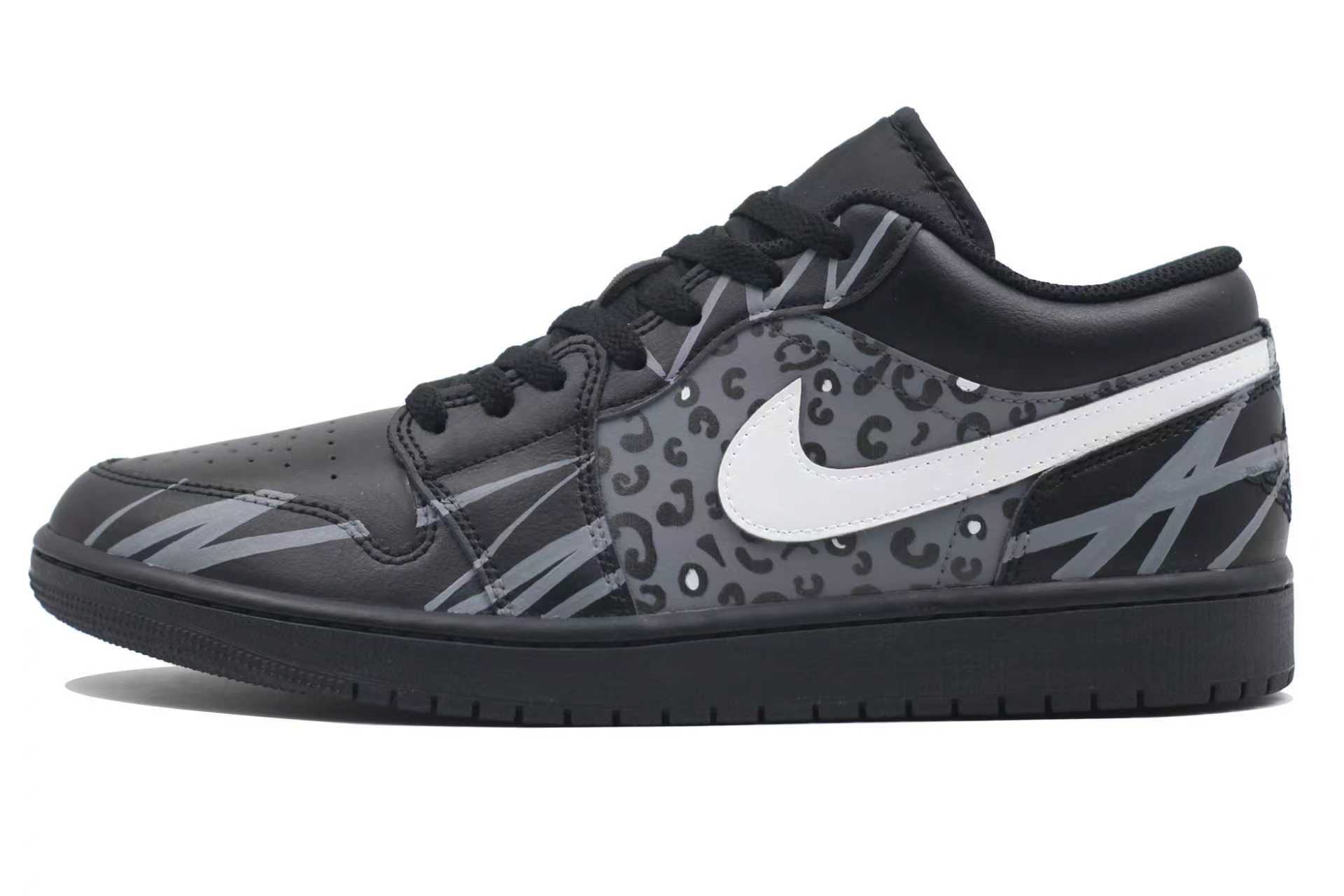 

Jordan Air 1 Low Breathable And Lightweight Low top Vintage Basketball Shoes Мужские черно-серые