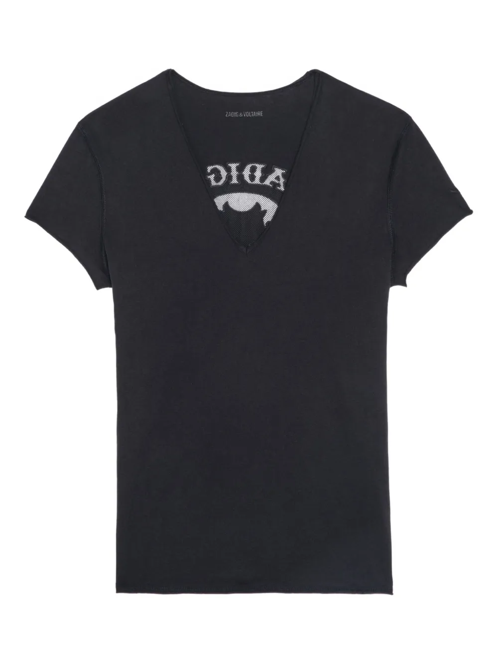 

Футболка с логотипом и V-образным вырезом Zadig&Voltaire, черный