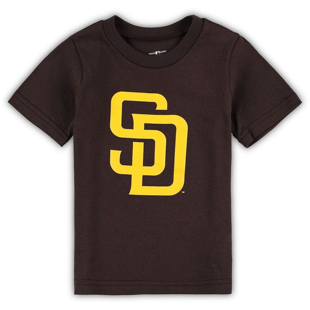 Коричневая футболка с основным логотипом команды San Diego Padres Team Crew для малышей Outerstuff, цвет Pad Brown