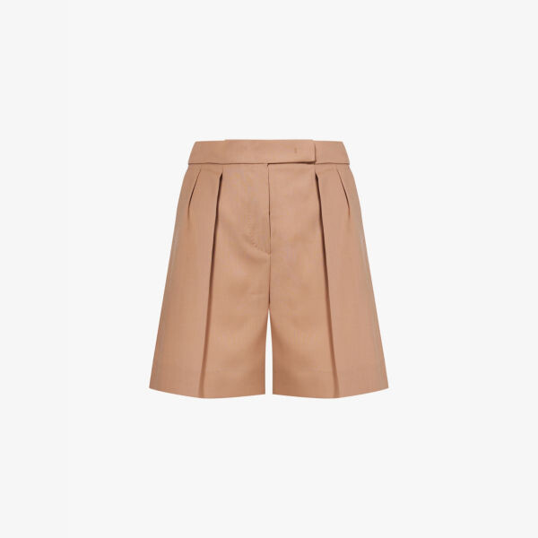 

Шерстяные шорты свободного кроя Jessica Max Mara, коричневый