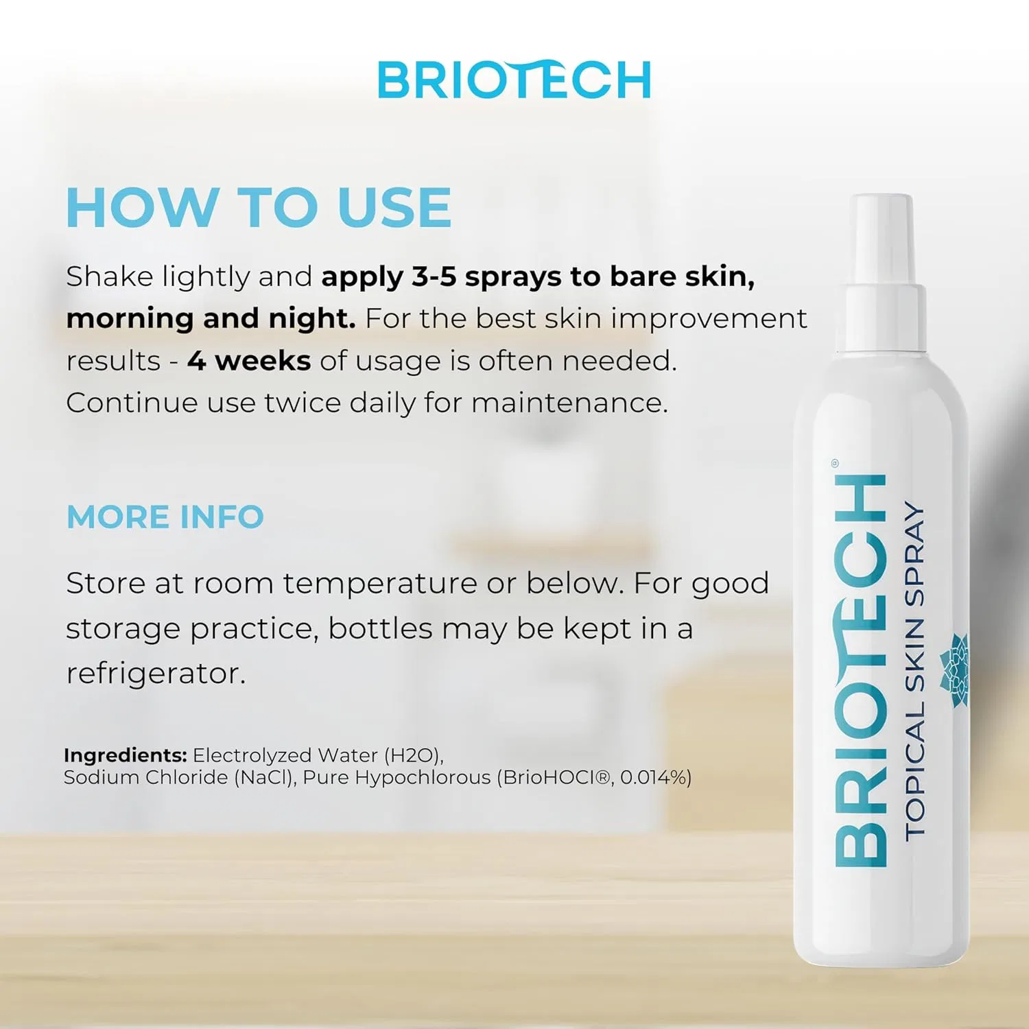 Спрей для кожи «Topical Skin Spray» с хлорноватистой кислотой от BRIOTECH Briotech — фото 2