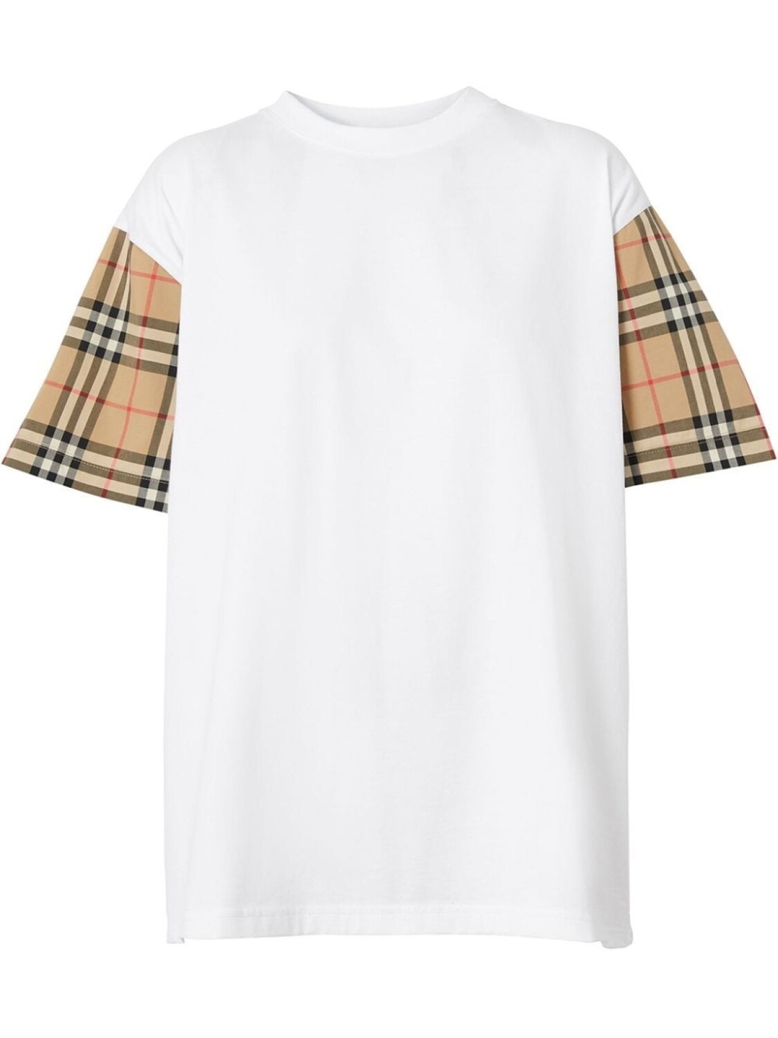 

Burberry футболка с рукавами в клетку Vintage Check, белый