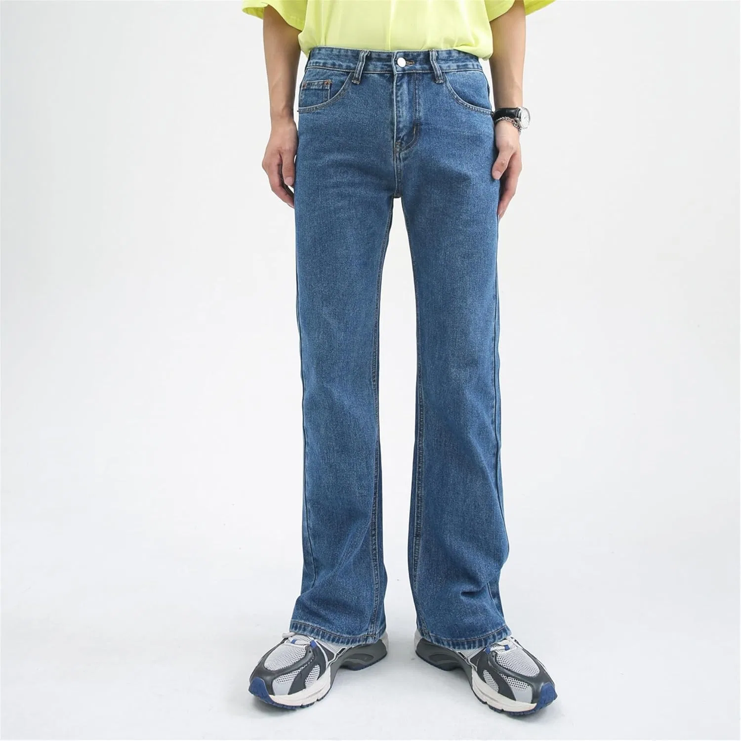 Джинсы клеш ретро Mens Flared Jeans, Dark Blue — фото 2