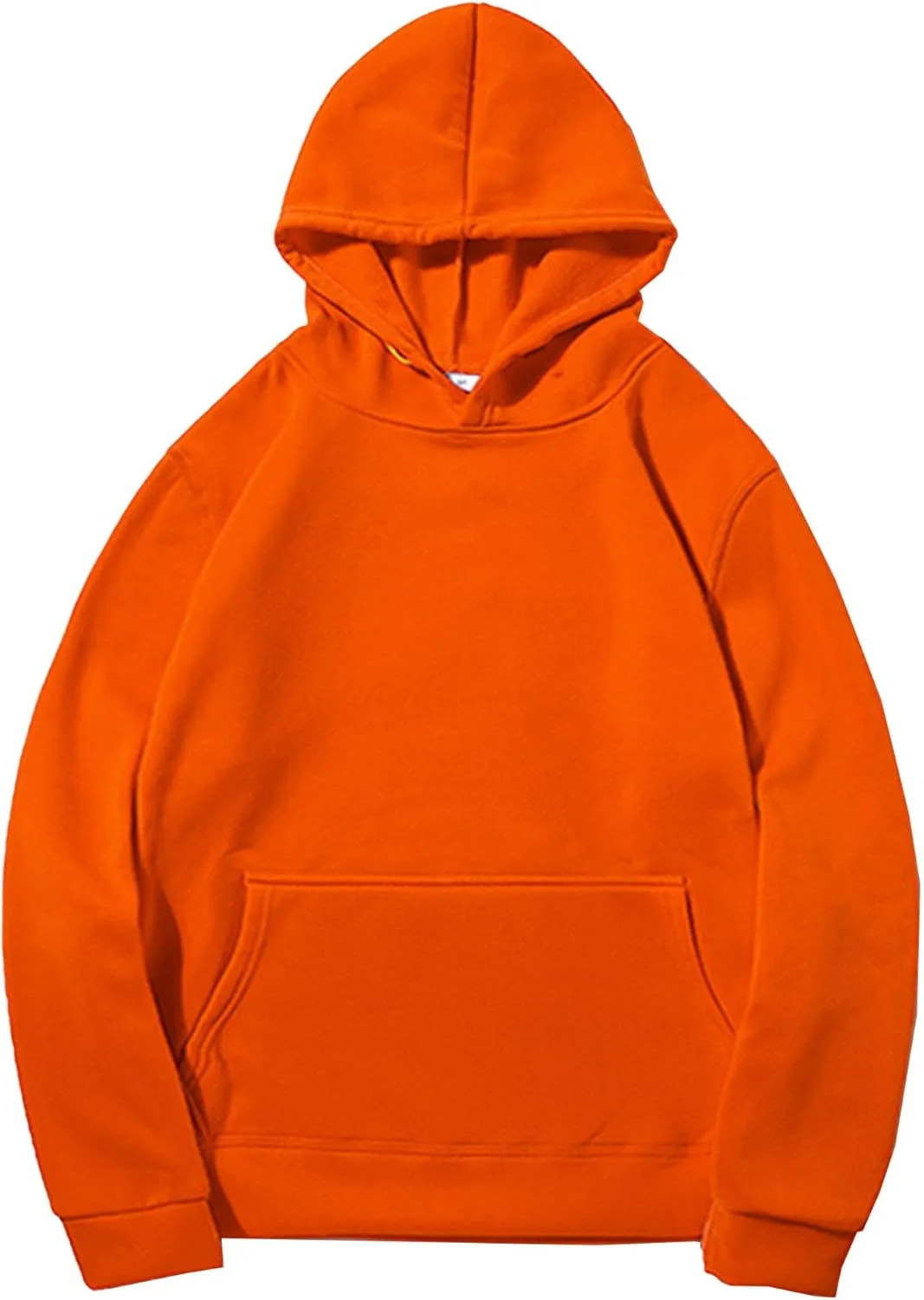 Мужская однотонная теплая худи unisex с капюшоном на шнурке