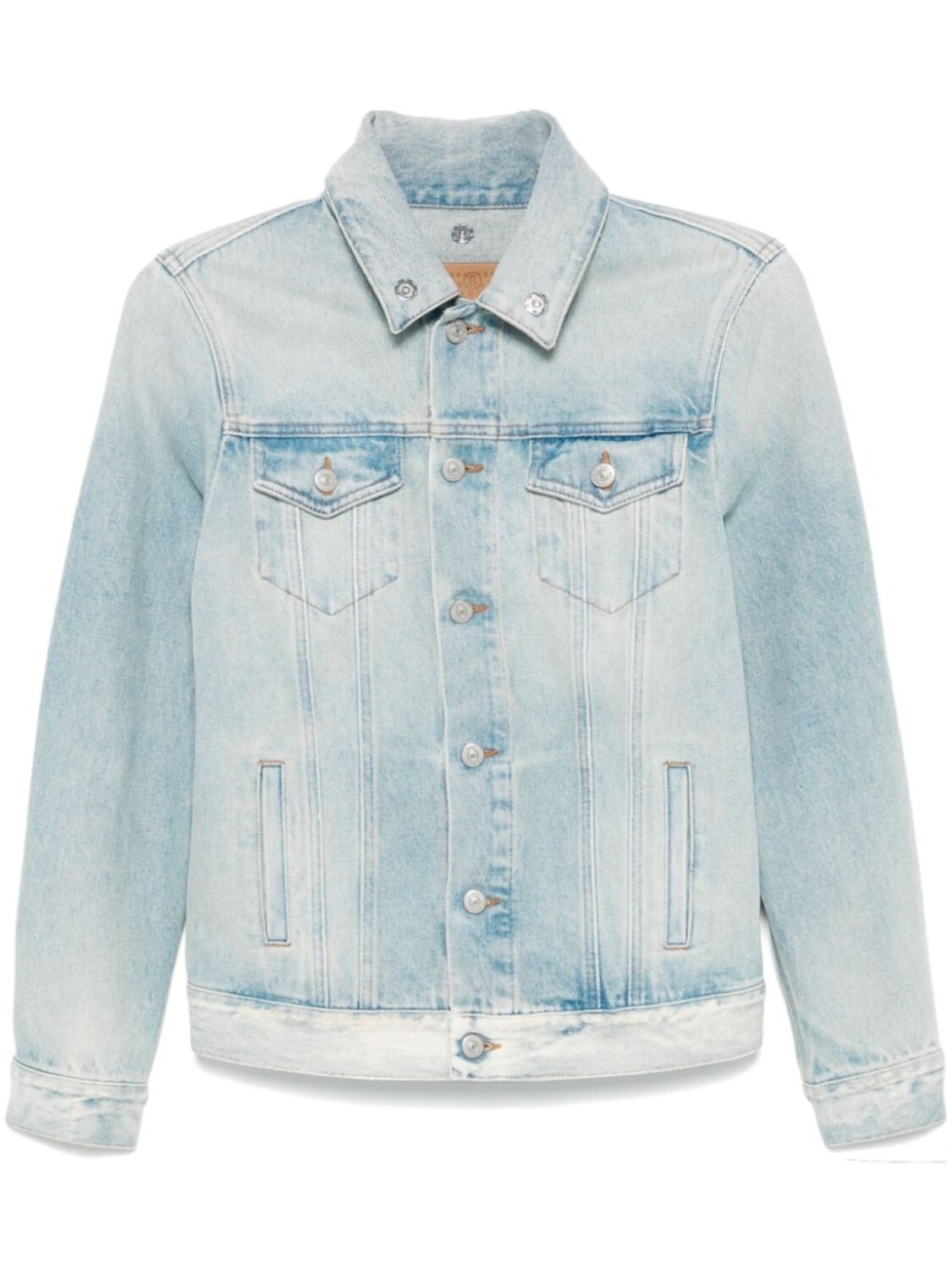 

MM6 Maison Margiela джинсовая куртка с эффектом потертости, синий