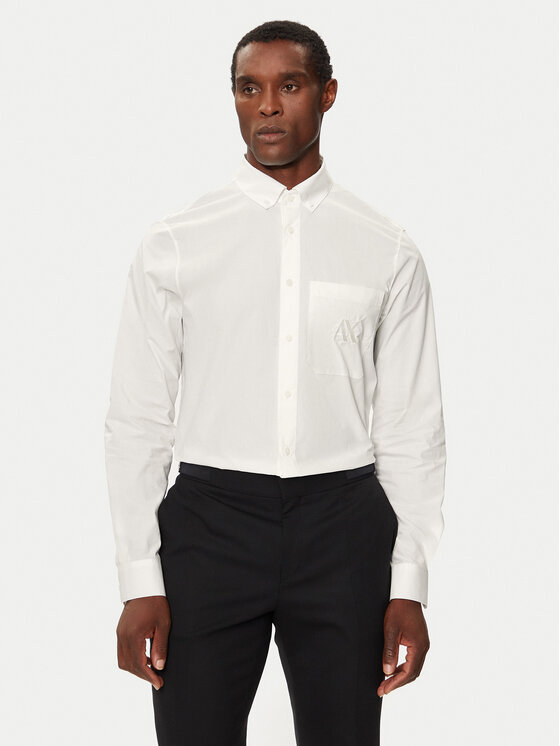 

Рубашка облегающего кроя 6DZC21 ZN2VZ 1116 Armani Exchange, экрю