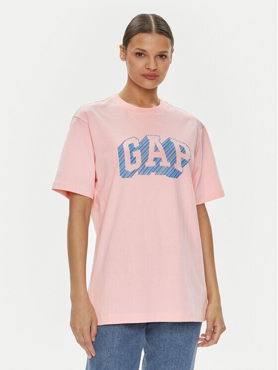 

Футболка стандартного кроя Gap, розовый