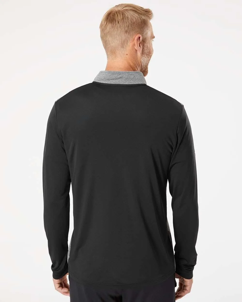 Adidas Heather Block Print Quarter-Zip Pullover с индивидуальной вышивкой — фото 4